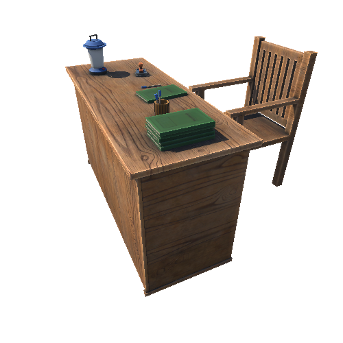 WoodenTableChair-Stylized