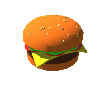 CHEESEBURGER_LOWPOLY Fast Food Pack - High Poly and Low Poly