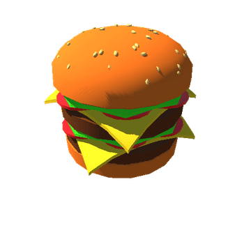 DOUBLECHEESEBURGER_LOWPOLY Fast Food Pack - High Poly and Low Poly