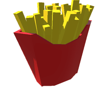 FRIES_LOWPOLY Fast Food Pack - High Poly and Low Poly
