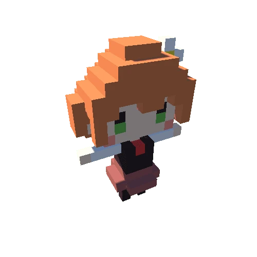 HimeOrangeHairPrefab