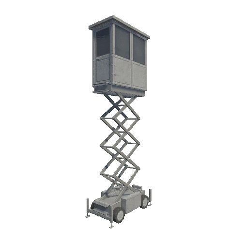 Scissor_Lift_Guard_Post_Grey