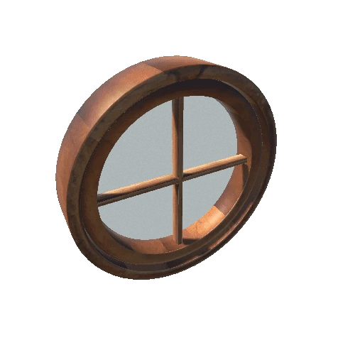 RoundWindowWoodWithBars01