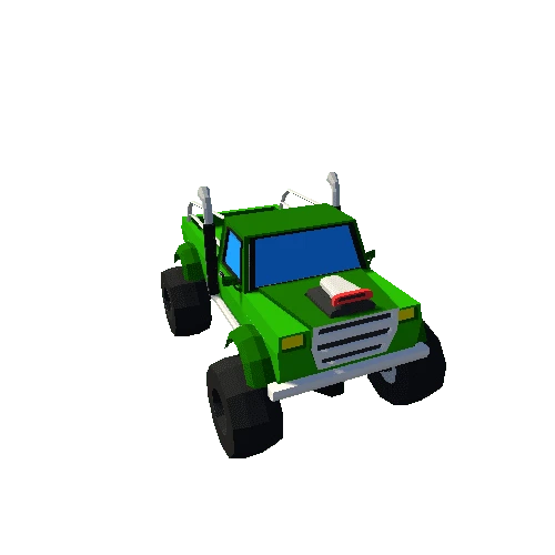 LowPolyMonsterTruck-Green