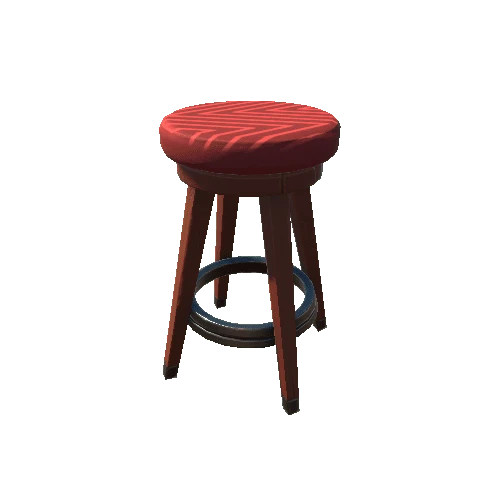 Wooden_Stool_1_Red