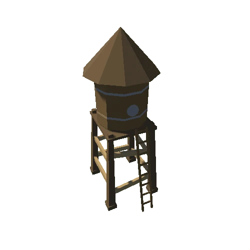 prefab_low_poly_water_tower