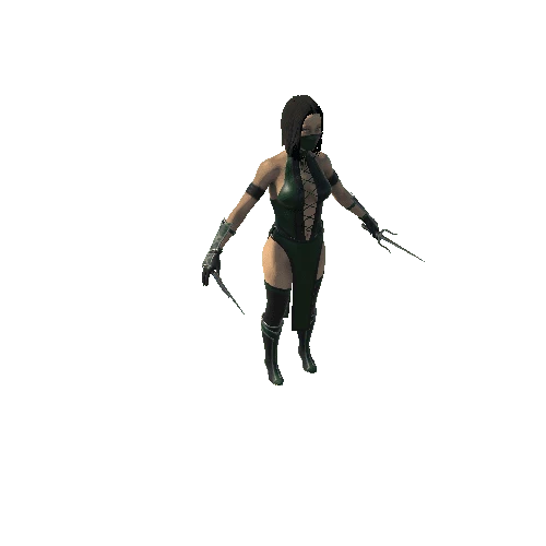 NinjaGirlWithWeapon_Green